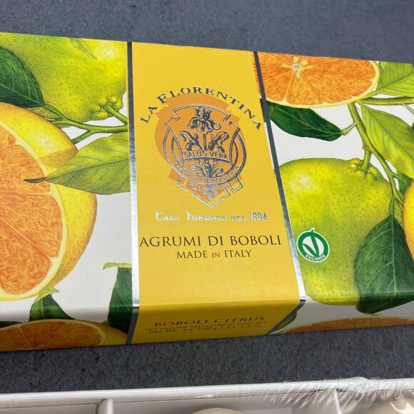 La Florentina Boboli Citrus Hand Soap Set 3 x 150g Orange Extract Made In Italy - Picture 2 of 8